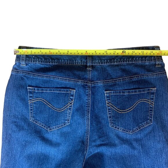 Christopher & Banks Womens Cropped  Straight Leg Jeans Size 12 Blue Denim 32”x26 - Picture 6 of 8